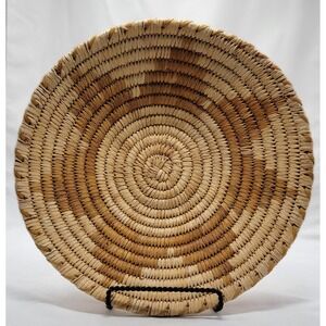 Vintage Papago Tohono O'odham Indian Basket Flower Star Arizona 14"